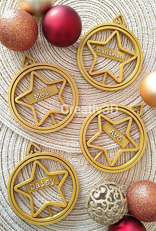 Bolas de Natal Personalizadas com nome - Creativ 3D