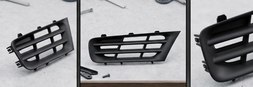 Grelha Frontal Superior Renault Megane II - Kit 2 grelhas Alta Qualidade - Creativ 3D